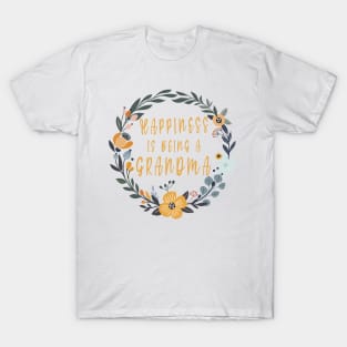 Grandma Gift - Happiness Is Being A Grandma T-Shirt